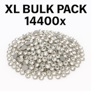 14,400 pcs Crystal Hotfix Rhinestones SS10 Bulk Wholesale | Flatback Glass Crystals for DIY, Clothing & Crafts | AAA Quality