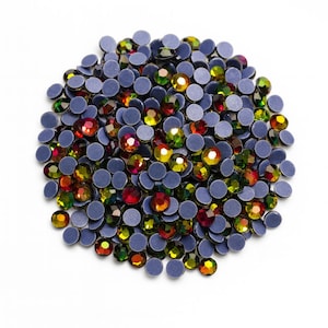 Rainbow - Multicolor Hotfix Rhinestones SS10 250-3,000pcs | Flatback Glass Crystals for DIY, Clothing & Crafts | AAA Quality