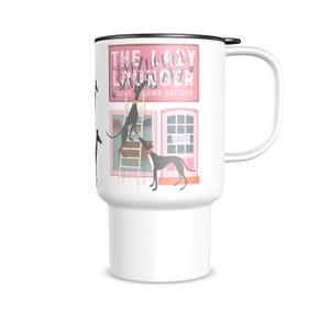 Greyhound Sofa Heist Travel Mug - Gift for Hound Lovers