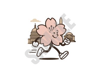 走る桜グラフィック デジタルダウンロード