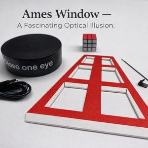 Illusione ottica della finestra di Ames: giocattolo da scrivania unico fatto a mano, fantastico regalo per esperimenti scientifici e misterioso arredamento per la casa