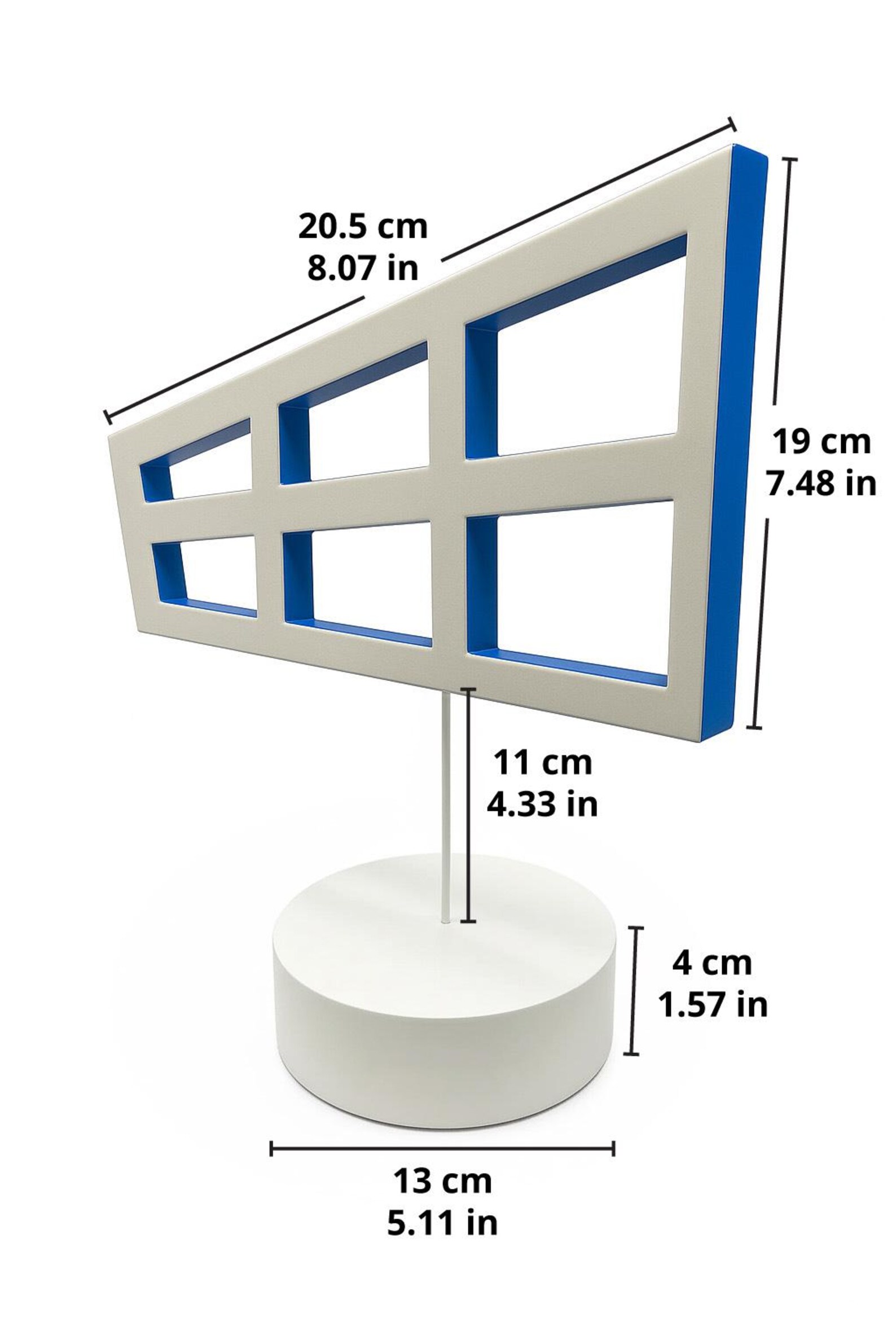 Handmade Ames Window Optical Illusion Blue White Desk Decor Toy Etsy
