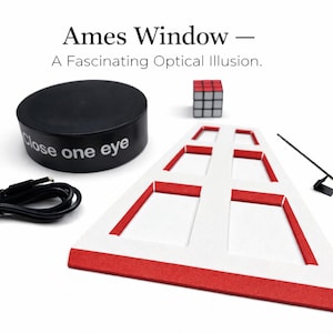 Ames Window Optical Illusion – Unique Handmade Desk Toy, Cool Science Experiment Gift & Mysterious Home Decor