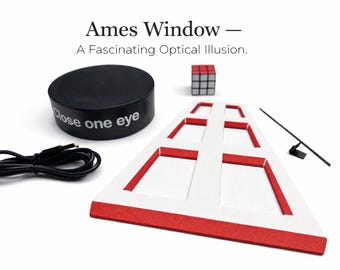 Ames Window Optical Illusion, 3D Illusion Decor, Science Gift, Optical Illusion Toy, Desk Toy, Kinetic Art, Mind Bending, Unique Gift
