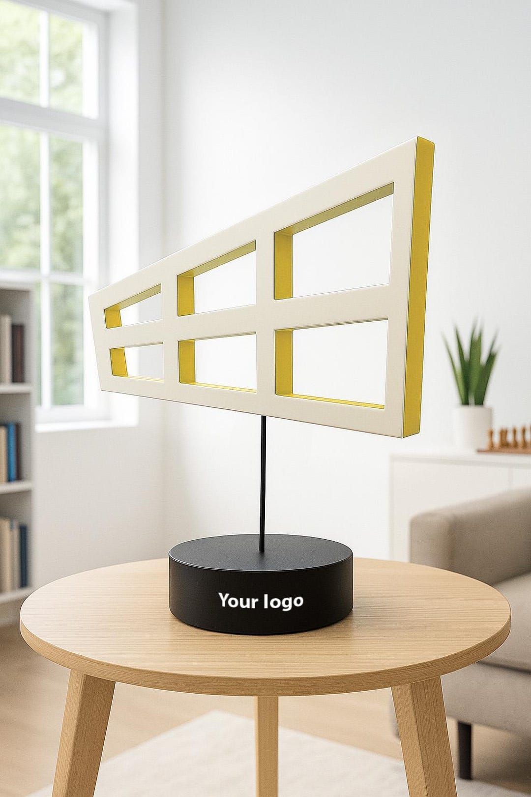 Handmade Ames Window Optical Illusion Yellow Edition Desk Toy