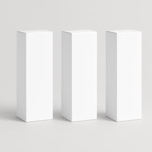 10 Matte White Boxes for 30ml Bottles – 1.5x1.5x4.25 in – 18pt Thick – Ready to Use Serum & Oil Packaging – DIY Skincare Supplies