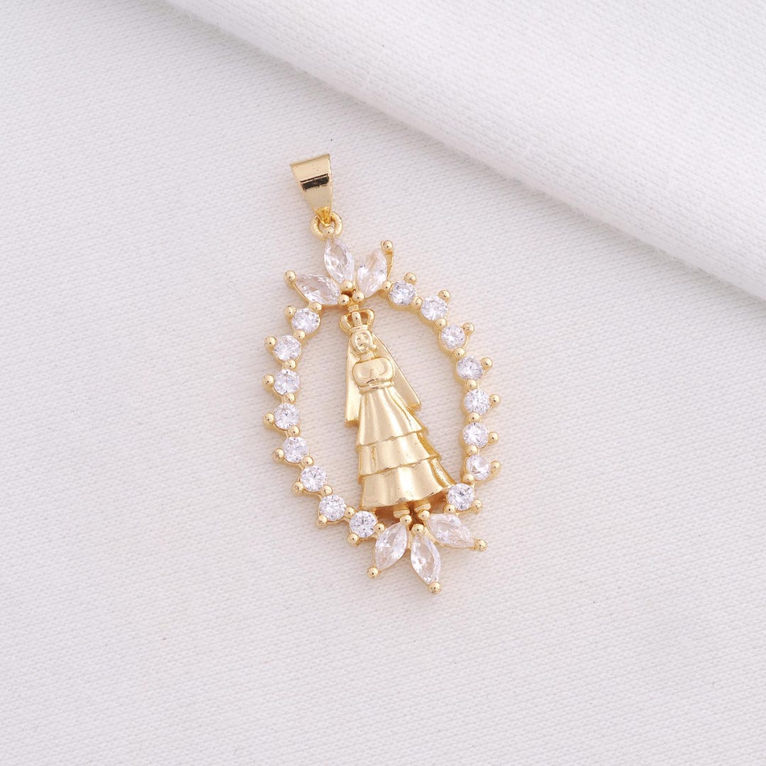 1 Pcs Bride Charms,18k Gold Filled Oval Charms Pendants,bride Charm for ...