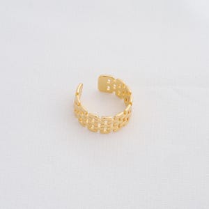 1 pcs Gold Signet Ring,18K Gold Filled Thick Gold Ring,Adjustable Ring,Gifts for Her,Open Ring,Statement Ring,