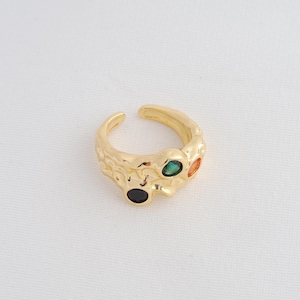 1 pcs Gold Width Ring,18K Gold Filled Thick Gold Ring,Adjustable Ring,Gifts for Her,Open Ring,Statement Ring,