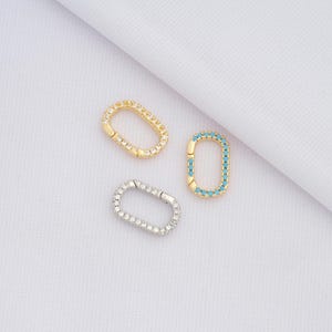 1 pcs Gold Spring Clasps,18K Gold Filled Square Clasps,Paper Clip Clasps,Push Gate Clasps,DIY Jewelry Supplies,16.8x11x2.5mm