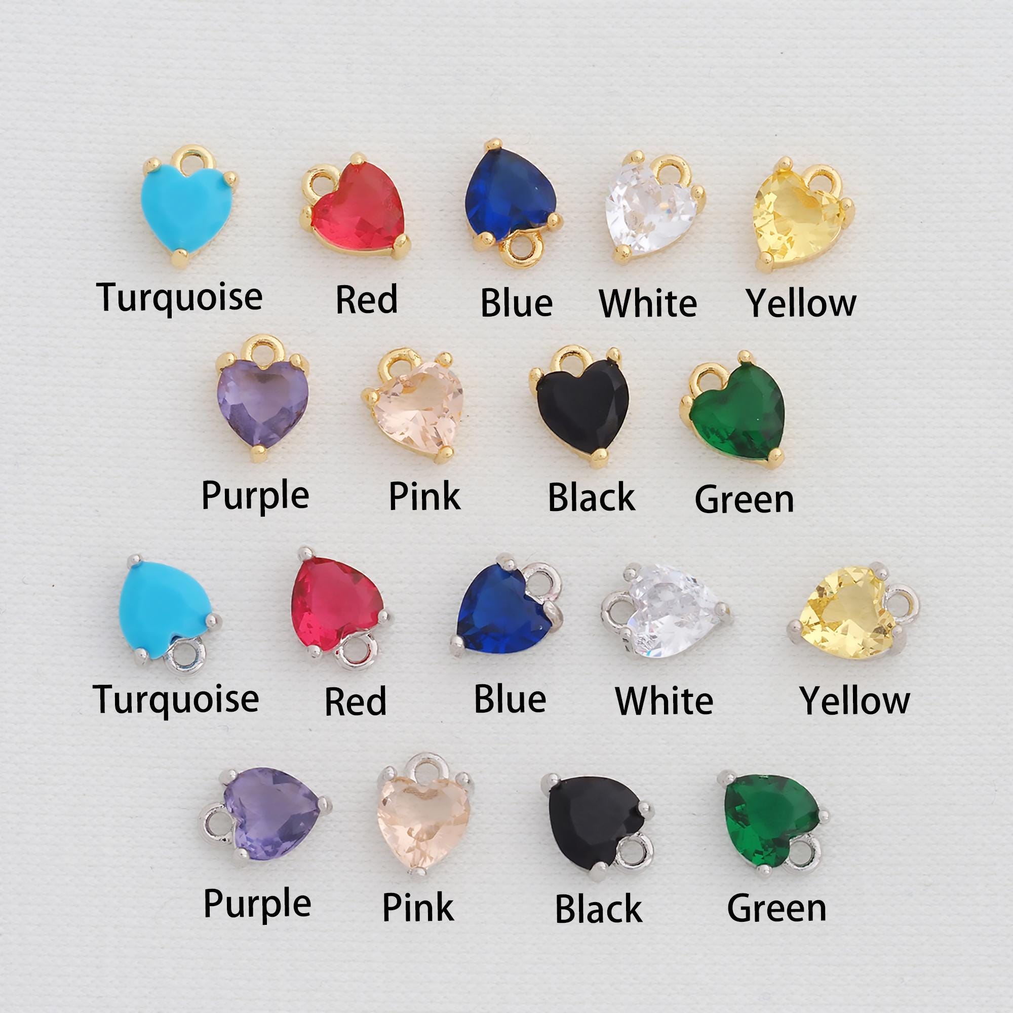 5 pcs Gold Heart Charm,18K Gold Filled Heart Pendant,DIY Jewelry Supplies,9x6x3.5mm