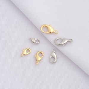 5 pcs Gold Lobster Clasps,18K Gold Filled Spring Clasps,Clasps,Push Gate Clasps,DIY Jewelry Supplies