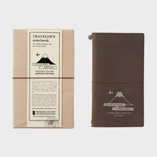 TRAVELER'S notebook AIRPORT EDITION ブラウン Leather Journal Traveler's Notebook - Airport Edition NRT (brown