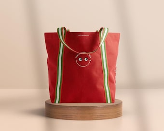 Anya Hindmarch X City'super the Universal Bag Green / Orange Red