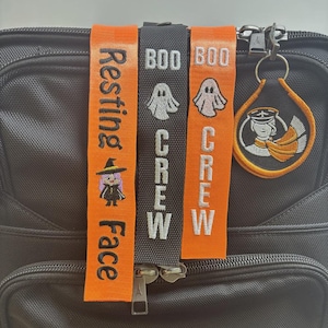 Halloween-bagagelabels (BOO Crew, Resting Witch Face)
