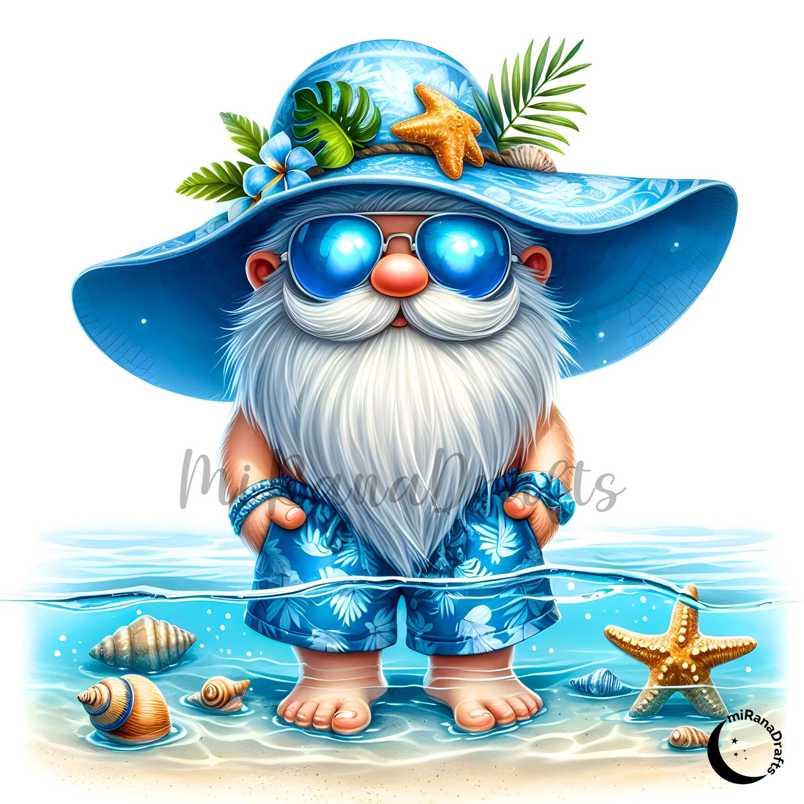 Summer Gnome Clipart, Swimming Gnome, Beach Gnome, Gnome Jpeg, White ...