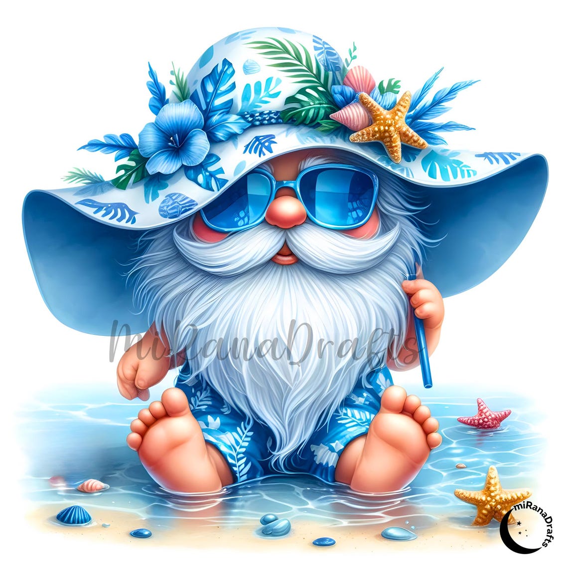 Summer Gnome Clipart, Swimming Gnome, Beach Gnome, Gnome Jpeg, White ...