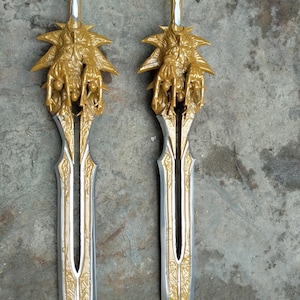 Handmade God of War Olympus Sword Replica: Decorative Steel Blades (Pair)