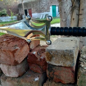 Hand Forged Stainless Steel Power Sword with Leather Sheath: Cosplay Sword