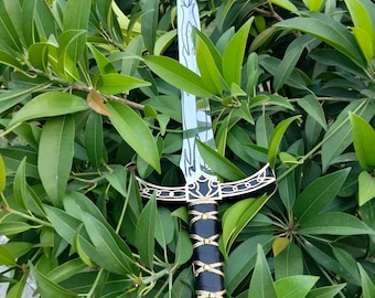 Handmade Goldryn Fantasy Sword, Medieval Gamer Decor, Display Prop