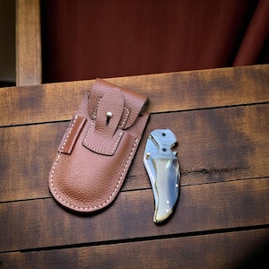 Handmade Damascus Copper Pocket knife. Handmade copper folding knife Unique Gift