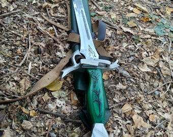 Hand Forged Wheel of Time Sword: Heron Marked Steel, Norse Viking Style