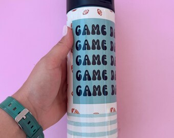 Football Game Day 20oz Water Bottle