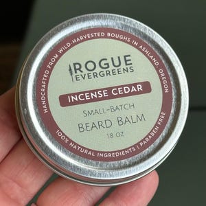 Incense Cedar Beard Balm – Natural Skincare & Beard Care for Men – Wild crafted from Oregon Forests