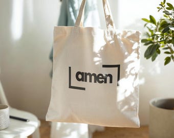 Christian Tote Bag | Christian Gift | Jute Bag | Fabric Bag | Bible | Faith | Christian Accessory | Christmas Gift