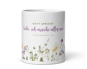 Taza cristiana – Idea de regalo de Navidad | Regalo cristiano | Fe | Lema de 2026 | Cumpleaños | Dios | Jesús | Biblia