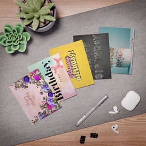 Colorful Birthday Greeting Cards Set for Celebrations, Party Invitations, Handwritten Notes, Birthdays, Special Occasions