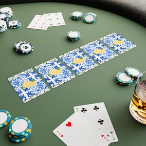 Cartes de poker floral citron - Jeu de cartes amusant, indispensables pour une soirée de jeux, cadeaux uniques, réunions de famille, décoration sur le thème du casino