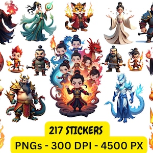 Inspired Anime Stickers: Chinese Legend Mega Bundle + Bonus PDF eBook