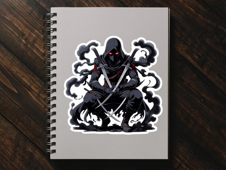 Ninja Warrior Sticker Bundle: Japanese Assassin Clipart (digital ...