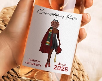 Custom Graduation Wine Label, Personalized Grad Party Champagne Label, Class of 2026 Gifts