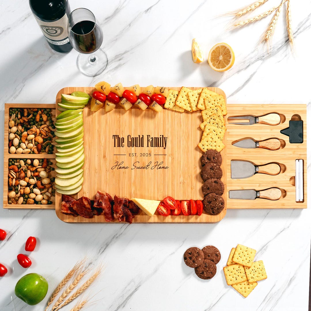 Custom Housewarming Charcuterie Board, Personalized Cheese Board ...