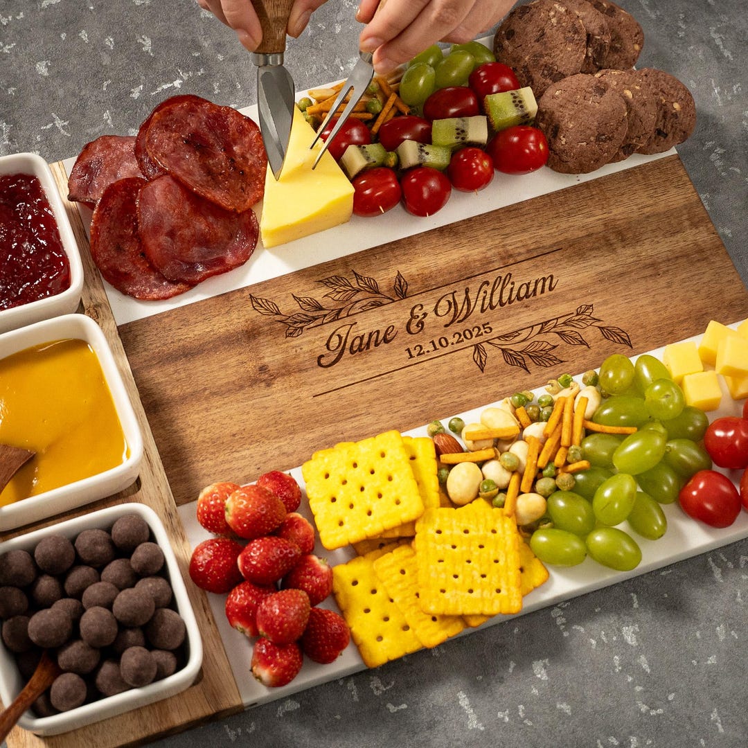 Custom Housewarming Charcuterie Board - Personalized Wedding Cheese ...