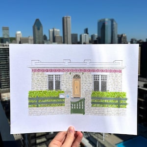 Personalized house portrait / house illustration