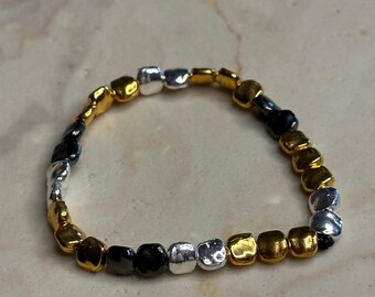 Brass Pebble Harmony Bracelet