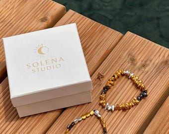 Vesta – Sculptural Brass Chunk Bracelet