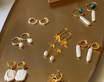 Lumen – Baroque Pearl Hoops, Heliopolis Collection