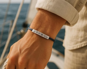 Pulsera minimalista de plata 925 Iron Wind para espíritus libres