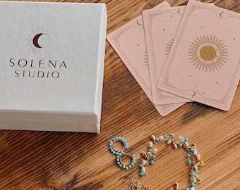 Lydia – Turquoise Bead Hoop Earrings - Astypalaia Collection - 925 Silver