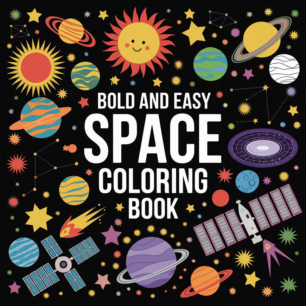 Space Explorers Coloring Adventure: 80 Big, Bold Pages for Kids