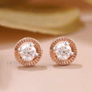 Lab Grown Diamond Solitaire Earrings, Diamond Stud Earrings, Minimalist Studs, Diamond Earrings, Lab Grown Diamond Earring, Solitaire Studs.