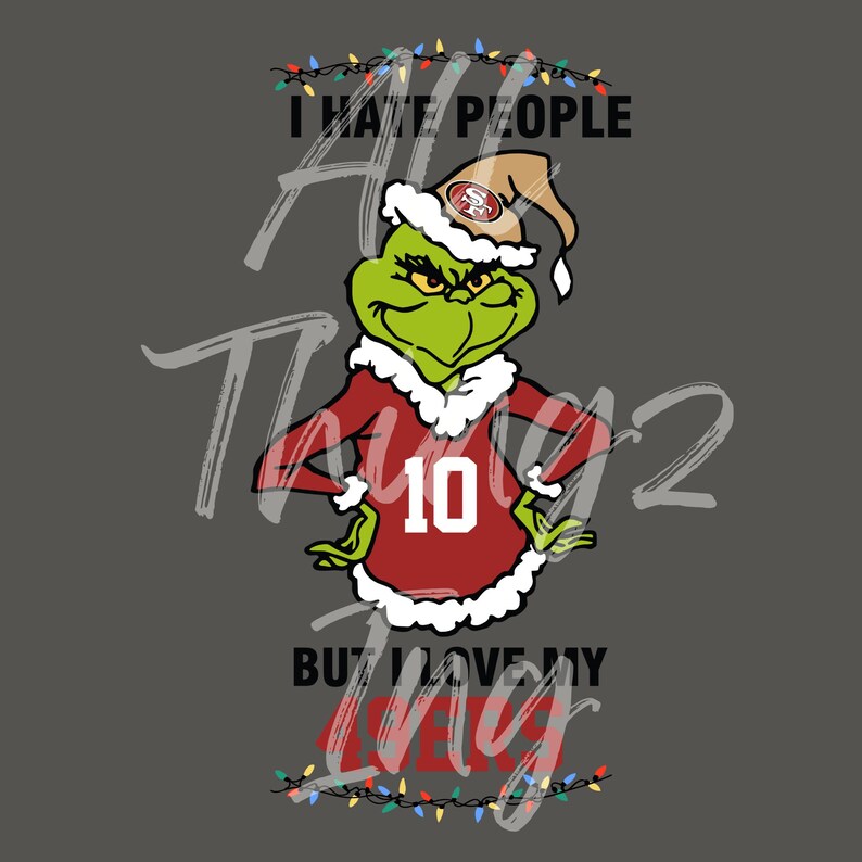 Grumpy Green SF Football Fan – Digital Download | Funny Holiday Sports ...