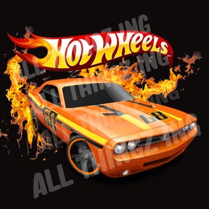 Diseño de Hot Wheels para camisetas, vasos, invitaciones.