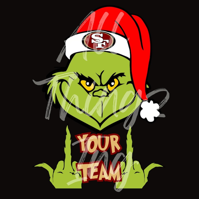 Grumpy Green SF Football Fan – Digital Download | Funny Holiday Sports ...