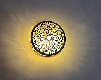 Handmade Moroccan Copper Wall Sconce: Boho Star Light – Duty Free