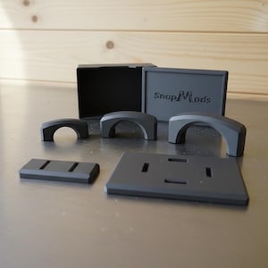 SnapBridge - Magnetic Cable Management Arches - SnapMods - Under Desk Magnet Organizer Clips